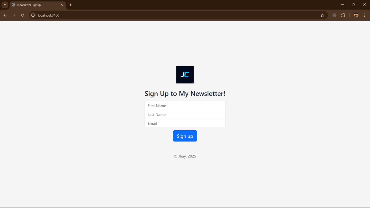 udu_nnanna5969's tweet image. Learning backend with Node.js by the way
This week, I learned how to use APIs and built a Newsletter Signup page using the Mailchimp API and Bootstrap
Users can sign up and get automatically added to my Mailchimp list
#Nodejs #WebDevelopment #JavaScript