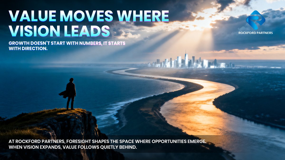 RockfordCap's tweet image. 📊 Value doesn’t chase, it emerges where vision leads.
🌐 At Rockford Partners, foresight defines every horizon before results appear.
🌍 What moves first is clarity, not capital.
🔼 Growth follows those who see further, not those who rush.

#RockfordPartners #VisionDriven