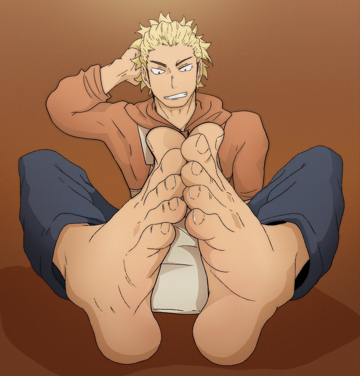 An old commission; of: mine’s, (to be sure; — from: August-2025, by the bye); featuring — Coach Keishin Ukai, (by-&amp;-by; — from: #Haikyuu #haikyu, in fact); showing — his Feet, (of course). 😘