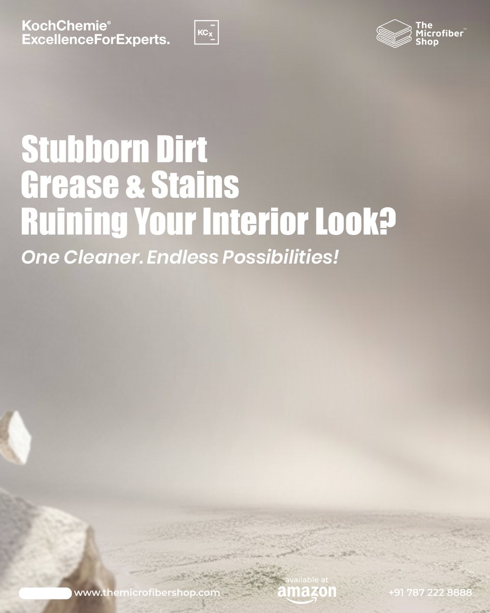 microfiber_shop's tweet image. Stubborn dirt, grease &amp;amp; stains ruining your car’s interior?
Meet Koch Chemie Mehrzweckreiniger (MZR) —
One cleaner. Endless possibilities.

#KochChemie #MZR #CarDetailingIndia #CarCareIndia #AutoDetailing #TheMicrofiberShop