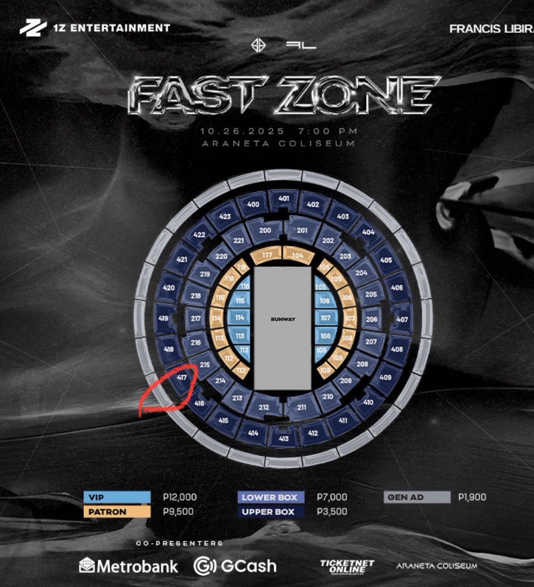 Kendall_220105's tweet photo. Looking for Buyer

SB19 Fast Zone
Oct. 26, 2025
Upper Box / Row 417 / 3 tickets available
Ticket Price - 3k each only
RFS: May nakuhang better seats

#SB19FastZone #SB19 https://t.co/ZCWIRik7O0
