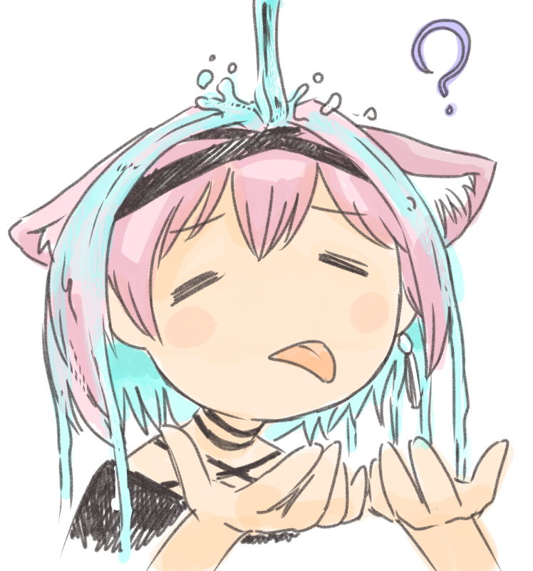 「水飲めずこぜに #こぜにあーと」|じゃばのイラスト