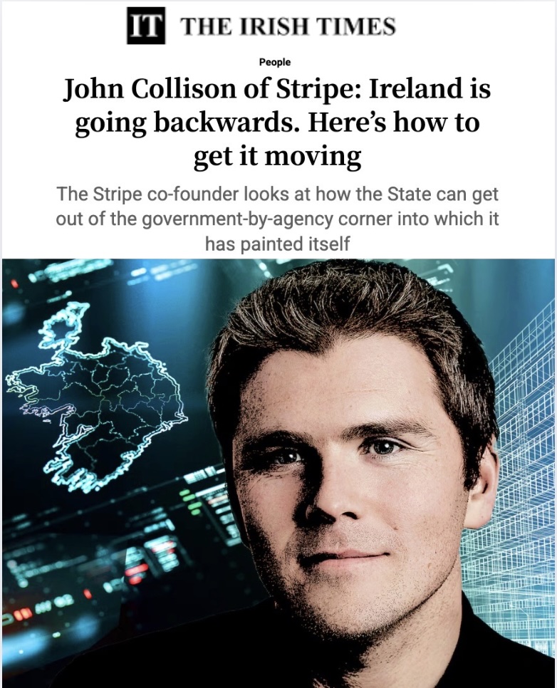 John Collison writes an honest assessment of Ireland in today's Irish Times. 

But Collison, like so many others, writes like an armchair reformer.  Good diagnosis but no battle plan. If he thinks Micheál Martin, Simon Harris or anyone in opposition will seek a mandate to take a