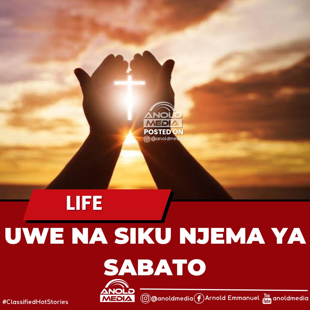 Ikiwa ni siku ya saba na Muumba mbingu na ardhi aloitumia kupumzika, uongozi wa <a href="/anoldmedia/">ANOLD MEDIA</a> unakutakia heri na baraka tele wewe na familia yako kwenye siku hii ya Sabato.

Kut 20:8-11

"Ikumbuke siku ya Sabato uitakase. Siku sita fanya kazi, utende mambo yako yote; lakini siku ya