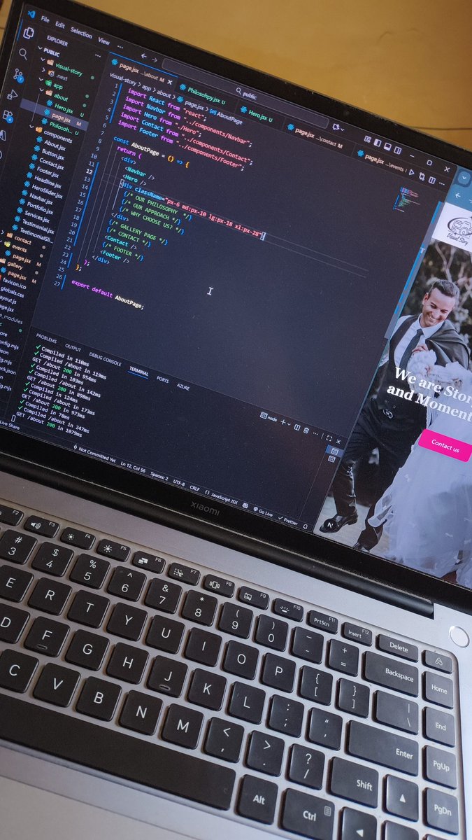 CleverCoder0's tweet image. Working on an agency portfolio. 
Currently deployed on vercel (Temporarily) for fast feedback from client and their team, later will be deploying on GoDaddy.
Structuring, designing, development and deployment everything has been done by me 😊
Got to learn about a lot of stuff.