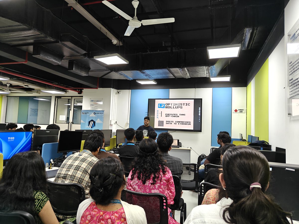 Dhanush1785's tweet photo. Had a great event by @DAO_Arbitrum and @OdishaDao at SRM Ramapuram. 
Looking forward to more Events.
The event was really awesome and I learnt a lot about the @arbitrum layer 2 infrastructure. https://t.co/SF9JiFczpm