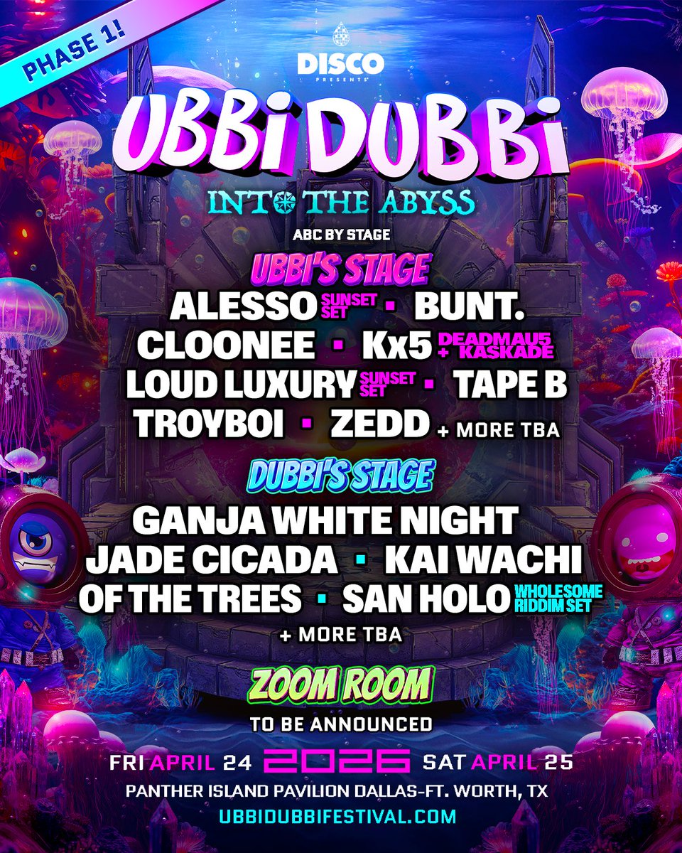 Who got their early bird tickets??

Ubbi Dubbi is going to be wild and wubby! 😈👾

Promo code “TXFEST” to get the cheapest tickets now

Link: wl.eventim.us/wafform.aspx?_…