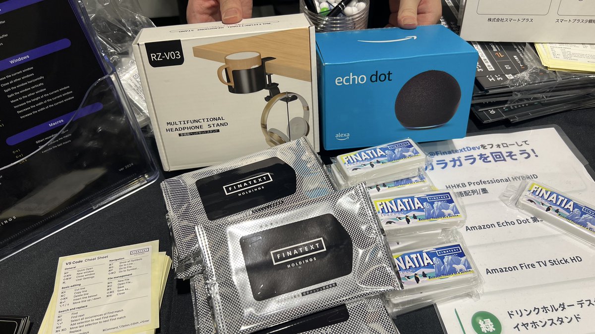 FinatextDev's tweet image. HHKB当選出ました!おめでとうございます🎊
まだAmazon echo残っております!
#vuefes #vuejs