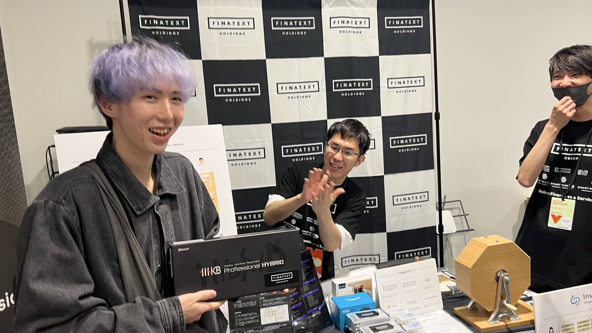 FinatextDev's tweet image. HHKB当選出ました!おめでとうございます🎊
まだAmazon echo残っております!
#vuefes #vuejs