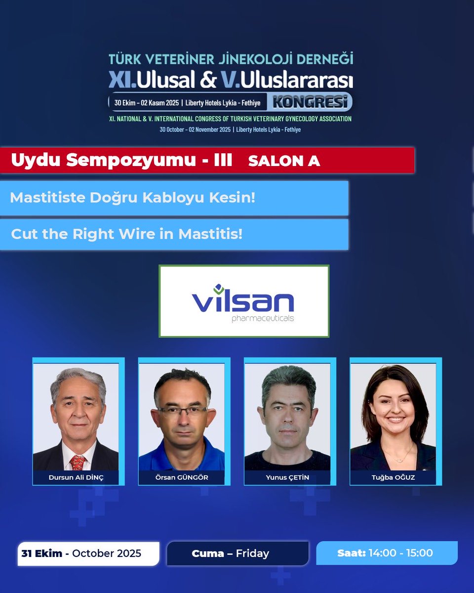 📢 VİLSAN Uydu Sempozyumu

🧬 Mastitiste Doğru Kabloyu Kesin!

🔗 tvjd2025.org
 
#TVJD2025