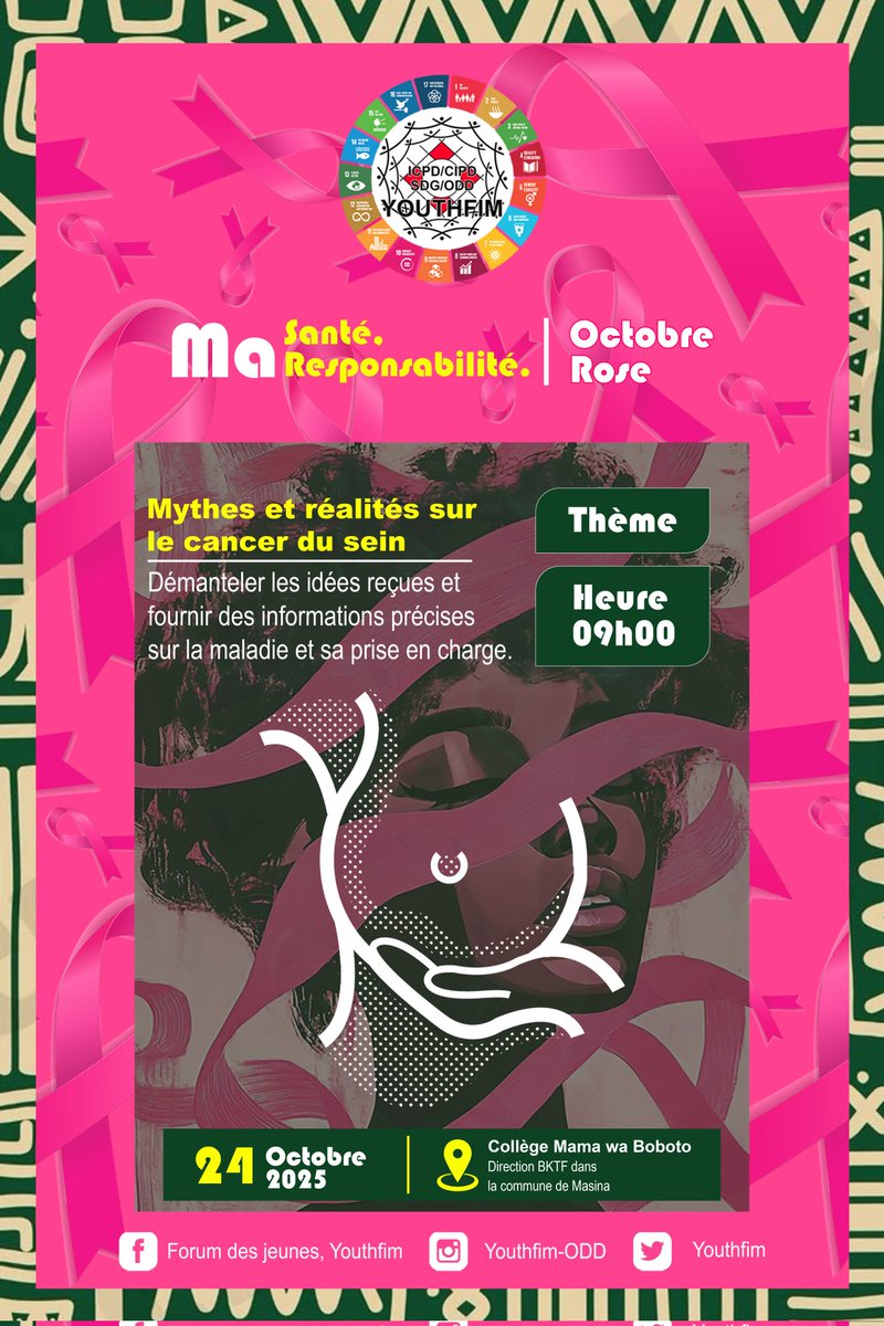 MukerAmand's tweet photo. Hier au sein du collège Mama Wa Boboto dans le district de tshangu l'ONG @Youthfim dont je suis membre à organiser une activité ma santé, ma responsabilité sur les mythes et réalités sur le cancer du sein. #octobrerose @MelchieI @YouthSprint https://t.co/nNChNoUYUh