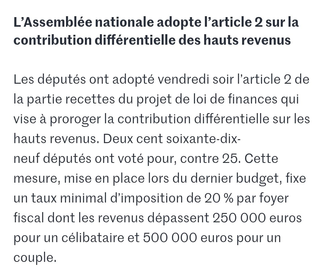 attac_fr's tweet image. L&apos;Assemblée a reconduit la contribution différentielle sur les hauts revenus, qui fixe un taux minimal d&apos;imposition de 20%.

Rappel : ce dispositif comporte d&apos;importants &quot;trous dans la raquette&quot; qui permettent aux riches de payer nettement moins que 20%
👇
obs-justice-fiscale.attac.org/actualites/art…