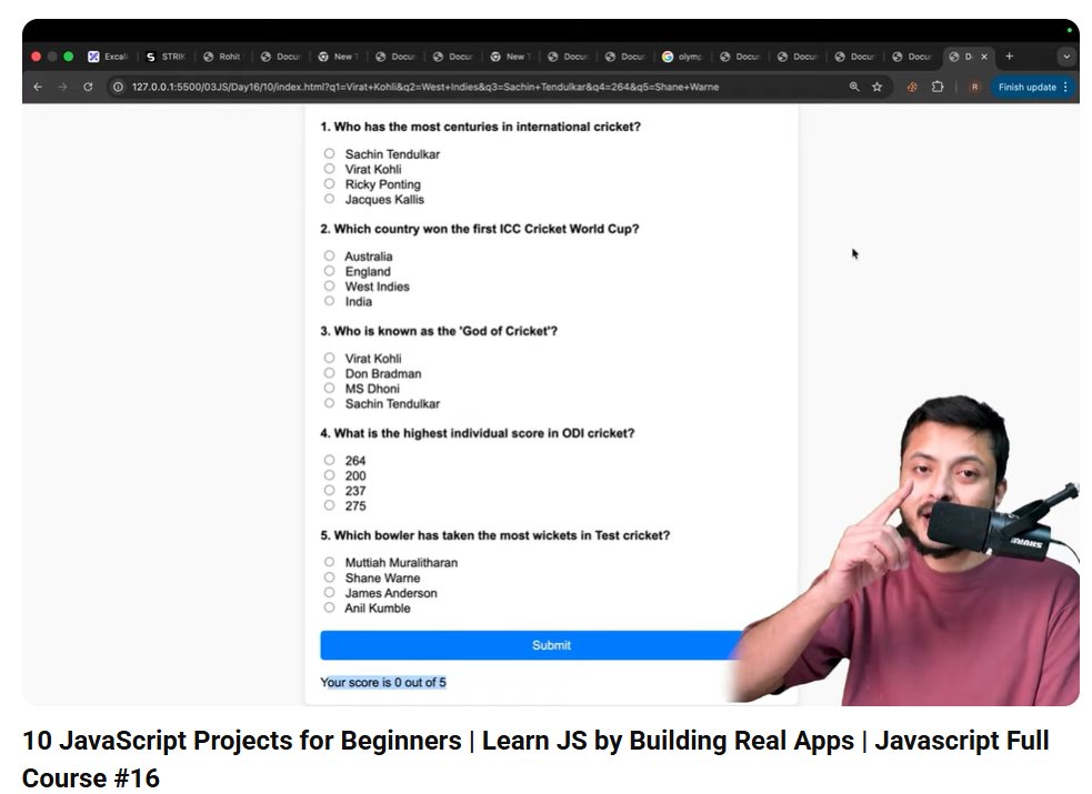 AmanRoy29629082's tweet image. 🚀 Day-31: 10 JavaScript Projects for Beginners
✅ Random Quote Generator
✅ Color Changer
✅ Love & Tax Calculator
✅ Digital Clock & Timer
✅ Astrology App
✅ Clicker Game
✅ To-Do List & Quiz App
💻 Code: github.com/Amannroy/JavaS…
🙌 By @rohit_negi9
#JavaScript  #WebDevelopment