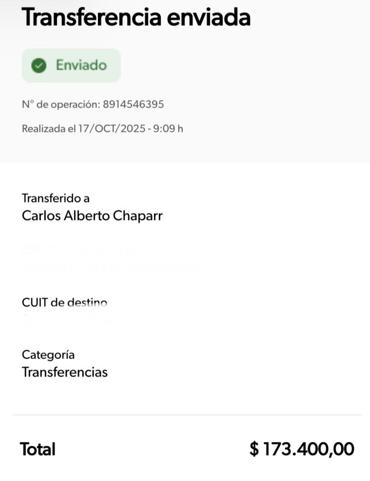 RecibimientoCJA's tweet photo. 💸 Monto transferido:
•Andrea López: $1.580.000
•Carlos Chaparr: $173.400

Gracias a todos los que colaboraron y fueron parte del Santo Recibimiento 💙🤍🤎 https://t.co/I5MpgZAviK
