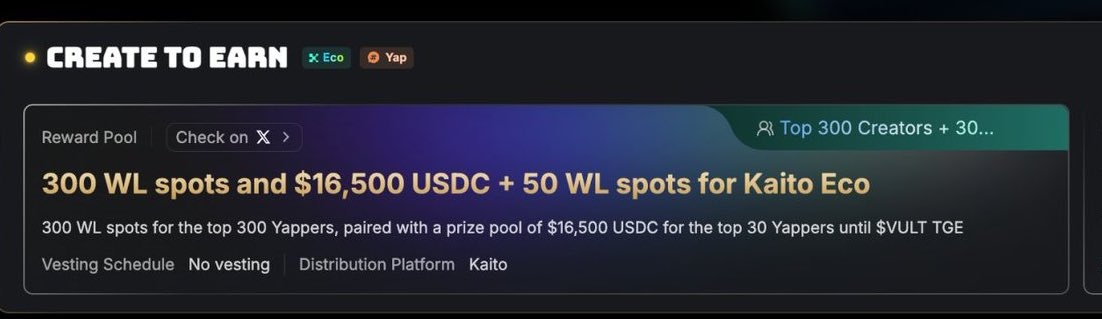 Gm CT.

Quick one to hop on, will only last few 3 days max.

<a href="/vultisig/">Vultisig</a> has been around for a while and is now looking to conduct an Initial Coin Offering (ICO) for their $VULT token. They are having a special sale on the KaitoAI launchpad.

Here’s what you need to know---

 -