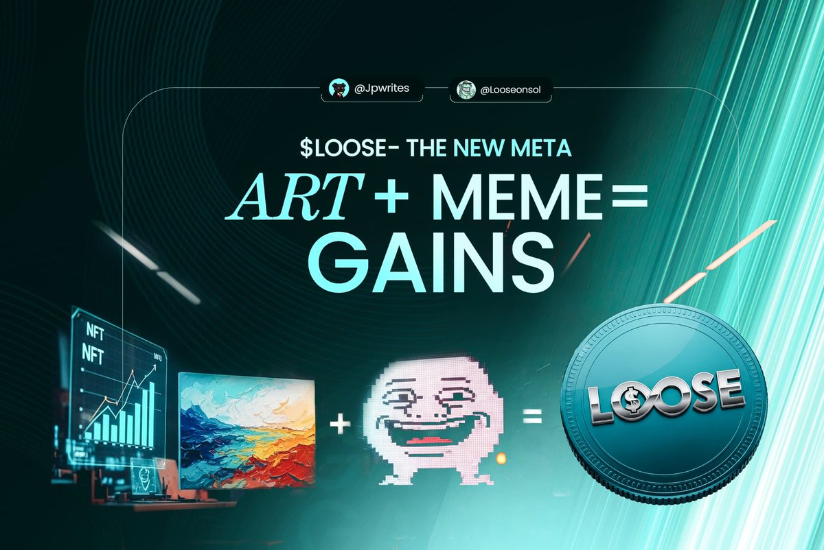 Memecoins are Dead 😩

I always knew that there will be a time where we will have to pivot from memes into something bigger that does not just make is laugh. But I never expected it to be now😶‍🌫️

<a href="/Looseonsol/">Loose</a> is leading this change with their art

A🧵

$LOOSE #Nextgem