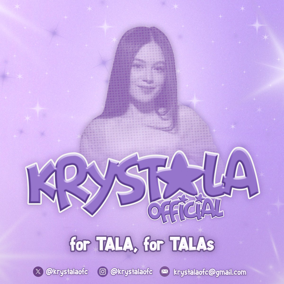 krystalaofc's tweet photo. ✨ 𝗜𝗻𝘁𝗿𝗼𝗱𝘂𝗰𝗶𝗻𝗴 𝗞𝗿𝘆𝘀𝗧𝗮𝗹𝗮 𝗢𝗳𝗳𝗶𝗰𝗶𝗮𝗹! ✨

We are a 𝙙𝙚𝙙𝙞𝙘𝙖𝙩𝙚𝙙 𝙛𝙖𝙣𝙥𝙖𝙜𝙚 for both 𝗞𝗿𝘆𝘀𝘁𝗮𝗹 𝗠𝗲𝗷𝗲𝘀 and 𝗵𝗲𝗿 𝗮𝗺𝗮𝘇𝗶𝗻𝗴 𝘀𝘂𝗽𝗽𝗼𝗿𝘁𝗲𝗿𝘀! This is the space where the 𝐓𝐀𝐋𝐀𝐬 connect, find the latest updates, and rally together.

We are committed to providing unwavering support, ensuring our Tala's talent and spirit shine brightly from the moment she steps into the spotlight.

Join our community now! Let's make some noise, keep the love flowing, and cheer for Tala together!

𝙛𝙤𝙧 𝙏𝘼𝙇𝘼, 𝙛𝙤𝙧 𝙏𝘼𝙇𝘼𝙨 💜✨

#KrystalMejes #KrystalaOFC