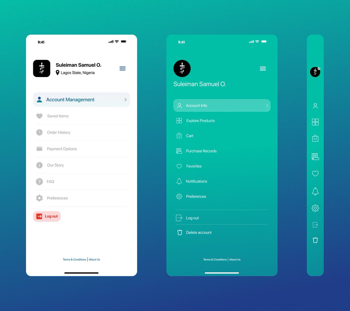__ojochegbe's tweet image. Day 12/60 of RQ Academy 60 Days Design challenge
@academy_rq @Rasheed_ux
Sidebar/Drawer
Credit: Sidebar / drawer navigation
Dribble link: dribbble.com/shots/26689676…
#UIDesign #UXDesign #DesignChallenge #DailyUI #CreativeDesign #ProductDesign #InterfaceDesign #DesignCommunity