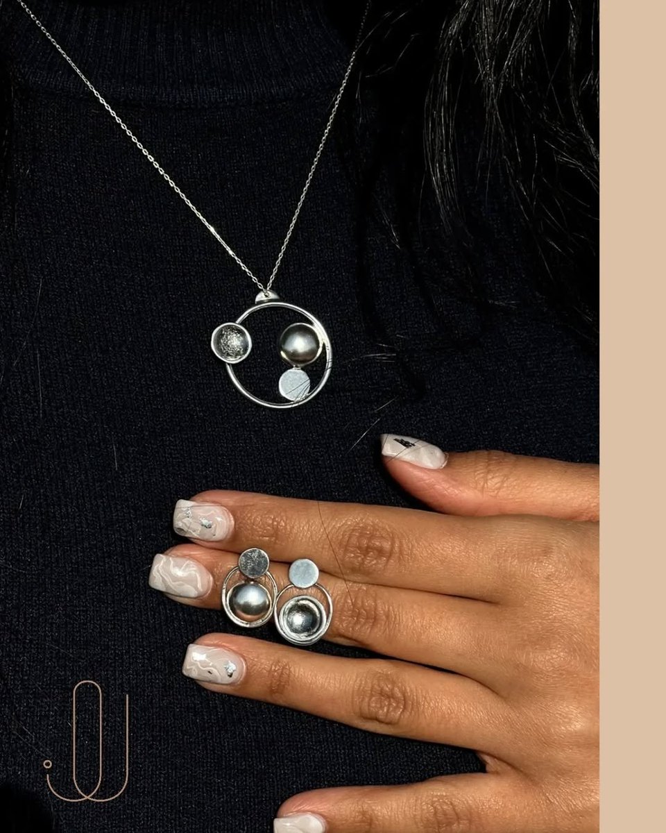 NoujNooj's tweet photo. **“Manzoomeh” from the Dot collection
Inspired by a painting of Wassily Kandinsky
Sterling silver 925
Unique edition

#noujstudio 
#dotcollection
 #handmadesilver
 #silverjewelry
 #uniquejewelry 
#kandinskyinspired https://t.co/ee7nVN5r0F