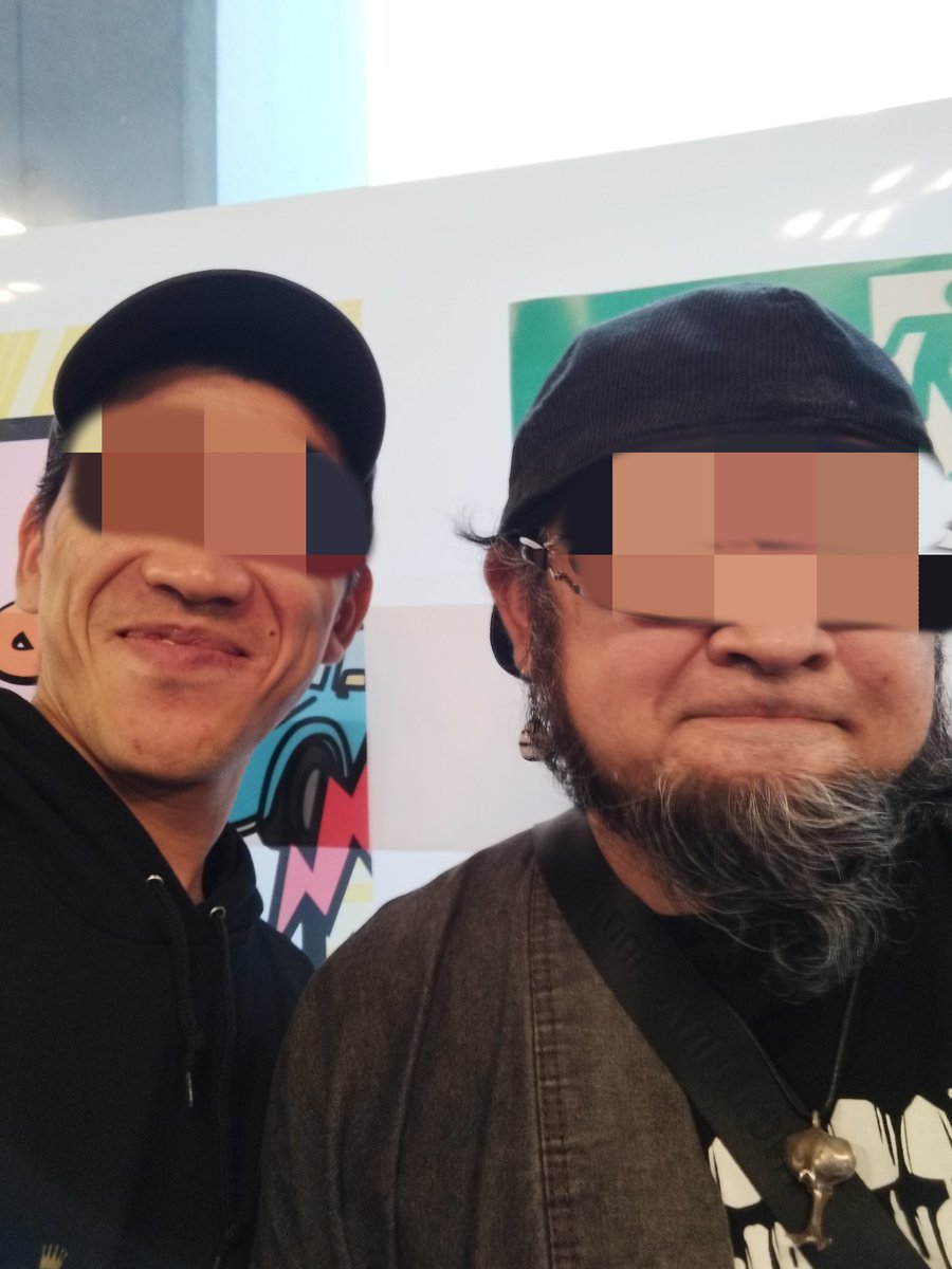 あもうさんとツーショ♥顔が小さく写るように、２mくらい後ろに下がっちゃった♥