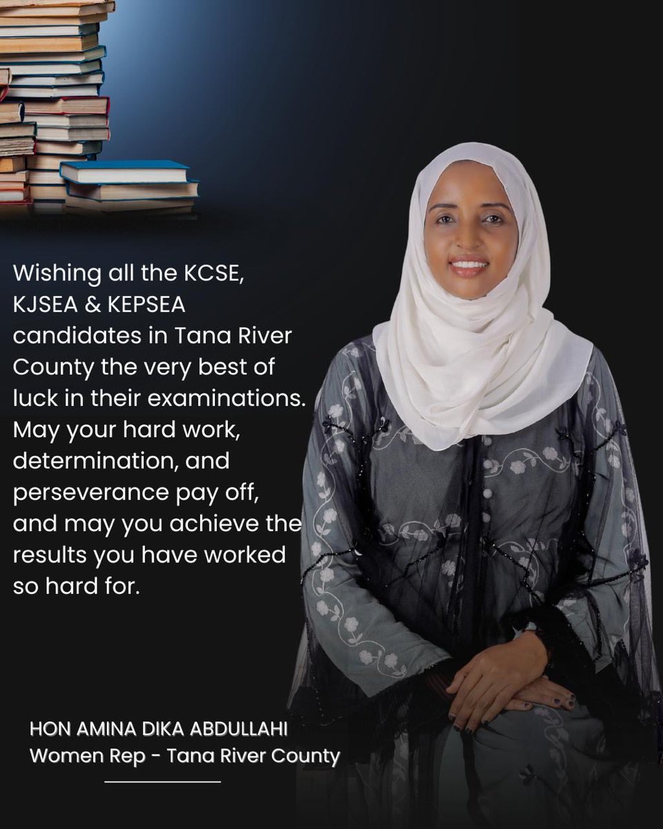 Wishing all candidates in Tana River and Kenya success in their exams. All the best!