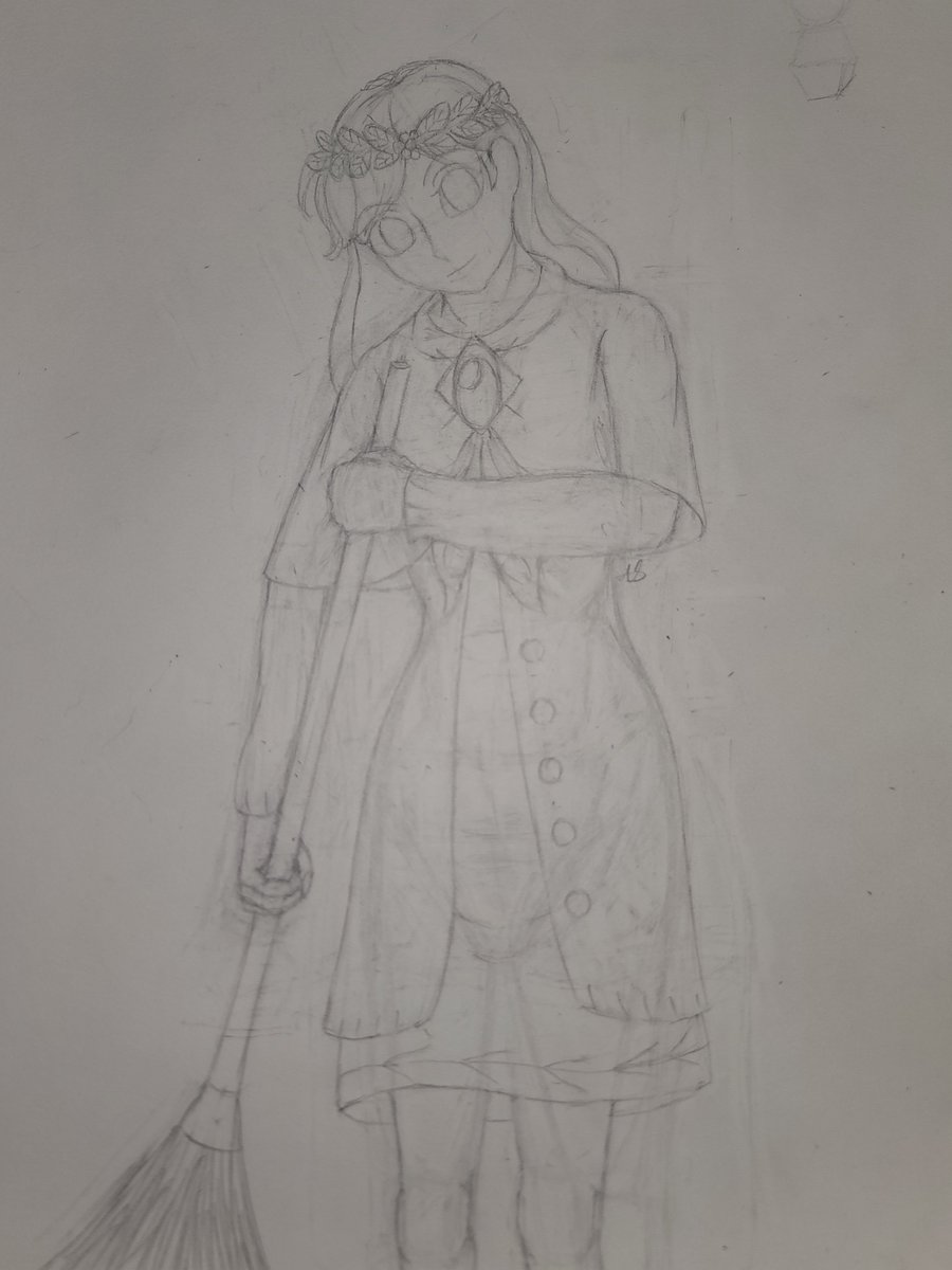 #森のセシリア 
Original artist said to post that hashtag when posting fan art of their character Cecilia. Anyways here my rendition.
It's autumn so the leaves have to be swept up.