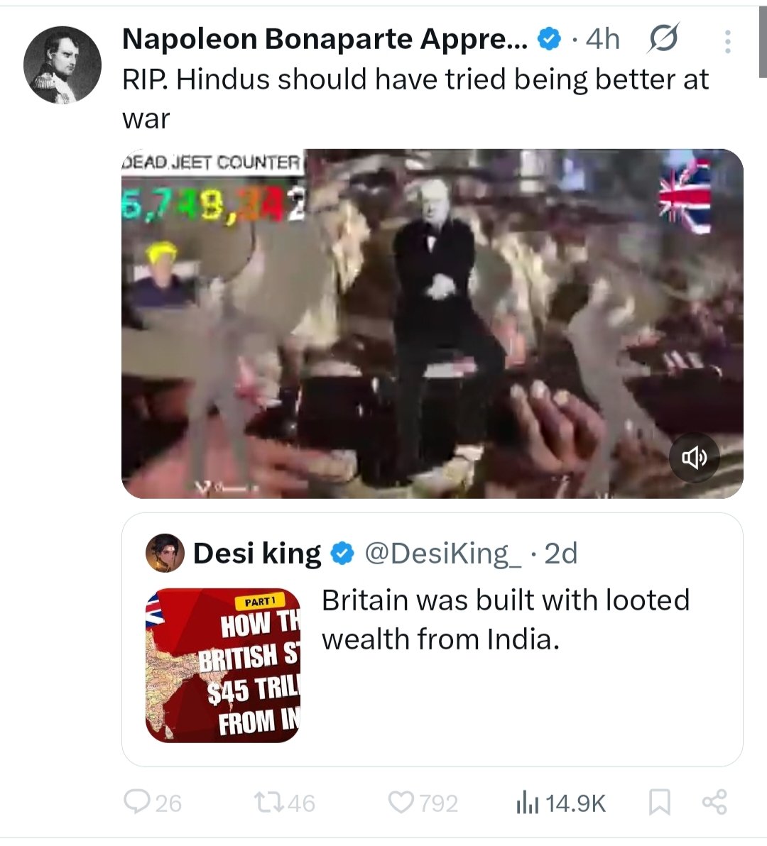 DesiKing_'s tweet image. The last time I replied to him, he cried and blocked me, but he&apos;s still quoting my post. Unblock me i won&apos;t make you cry lil bro.