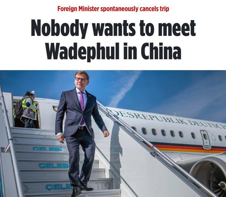 Nobody in China wants to meet with the German Foreign Minister. If Germany wants to save its car industry, the Foreign Minister should go to the Netherlands and ask for reversing the seizure of Nexperia. Imagine the problems after Europe legalises the theft of Russian assets...