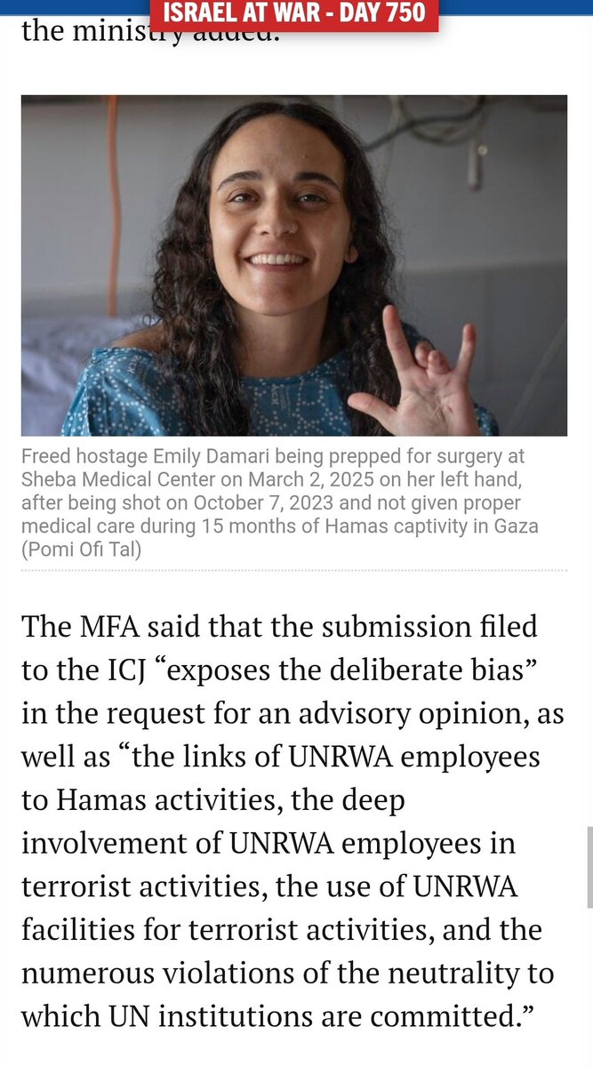 gesserit8081266's tweet image. UN DIRTY!!!! 😡👎In January, Emily Damari, who was held hostage by Hamas for 15 months and has British citizenship, told British Prime Minister Keir Starmer that she was held at UNRWA facilities in Gaza during her time in captivity.
