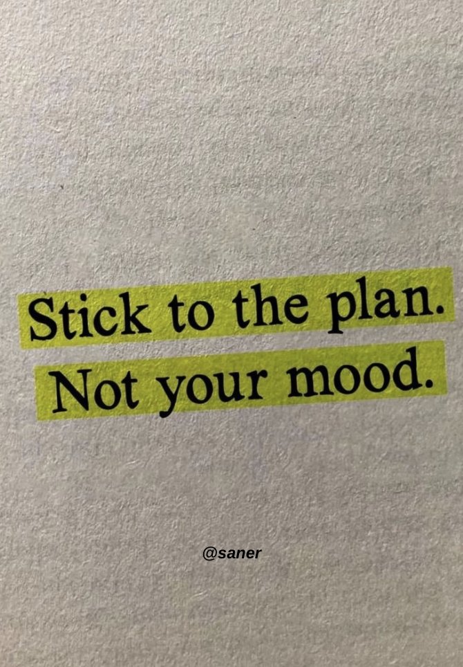 Sam_XCore's tweet image. "Stick to the plan. Not your mood."
This is the reminder I need on repeat.
Motivation isn't feeling fired up every day. it's showing up when your brain begs you to quit.
Discipline over mood swings, always.