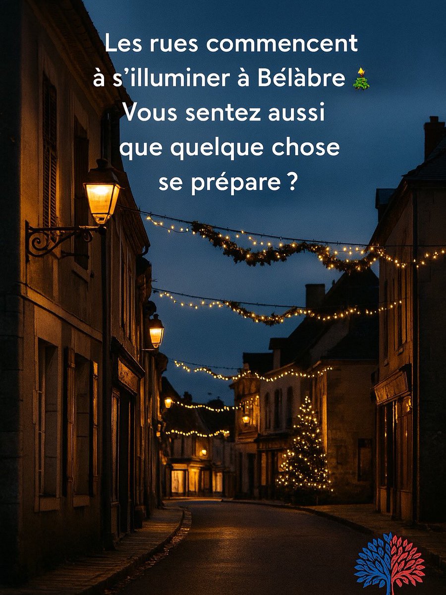 “Les rues commencent à s’illuminer à Bélâbre 🎄 Vous sentez aussi que quelque chose se prépare ?