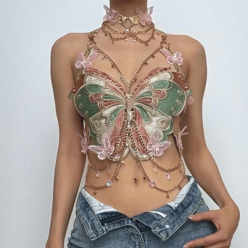 aesttics's tweet image. butterfly corset