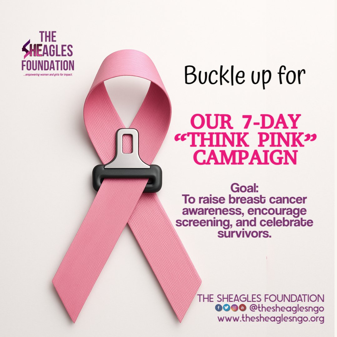 TemiAdeyiga's tweet photo. THINK PINK &amp; Buckle up with @thesheaglesngo 
EARLY DETECTION SAVES LIFE. https://t.co/xsShNti0mx