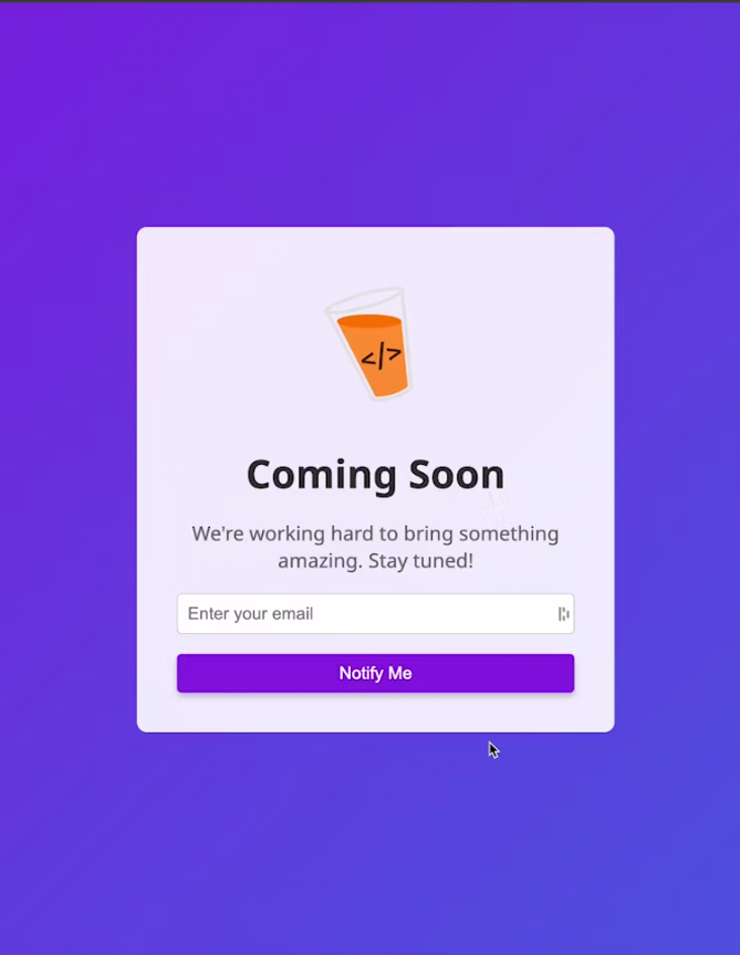 codeXninjaDev's tweet image. Day 14 of #WebDevTortoiseChallenge 🐢 by @ChaiCodeHQ @Hiteshdotcom 
Built a Coming Soon page using linear-gradient, object-fit, rem, SVG, Google Fonts, box-shadow & transition.
Also learned Flexbox: flex-direction, justify-content, align-items, flex-wrap, order, flex-grow.
#udemy