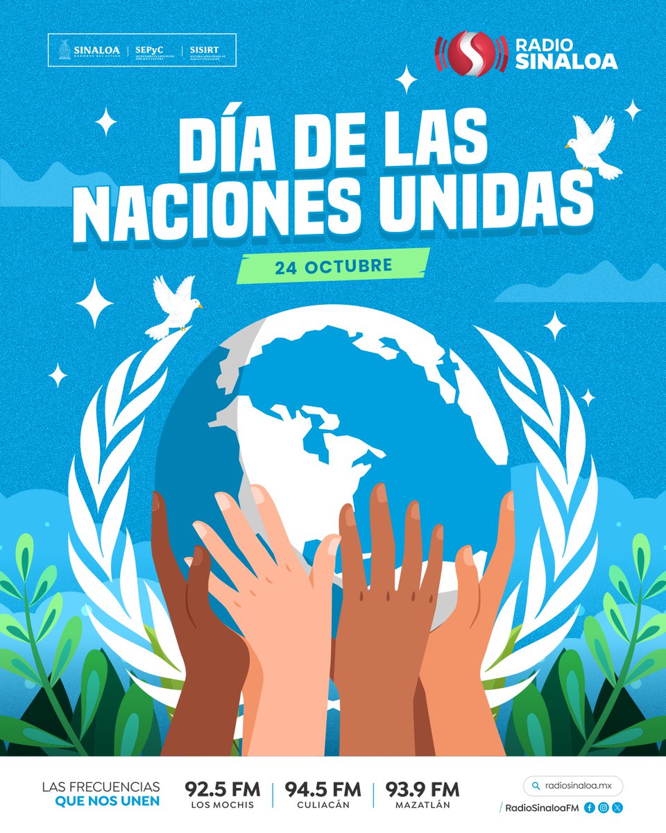 🌍 Hoy celebramos el Día de las Naciones Unidas, reafirmando nuestro compromiso con la paz, la justicia y la solidaridad. 🤝✨
La diversidad, el respeto y la cooperación nos recuerdan que solo unidos podemos construir un mundo mejor. 💙🌎 #DíaDeLasNacionesUnidas