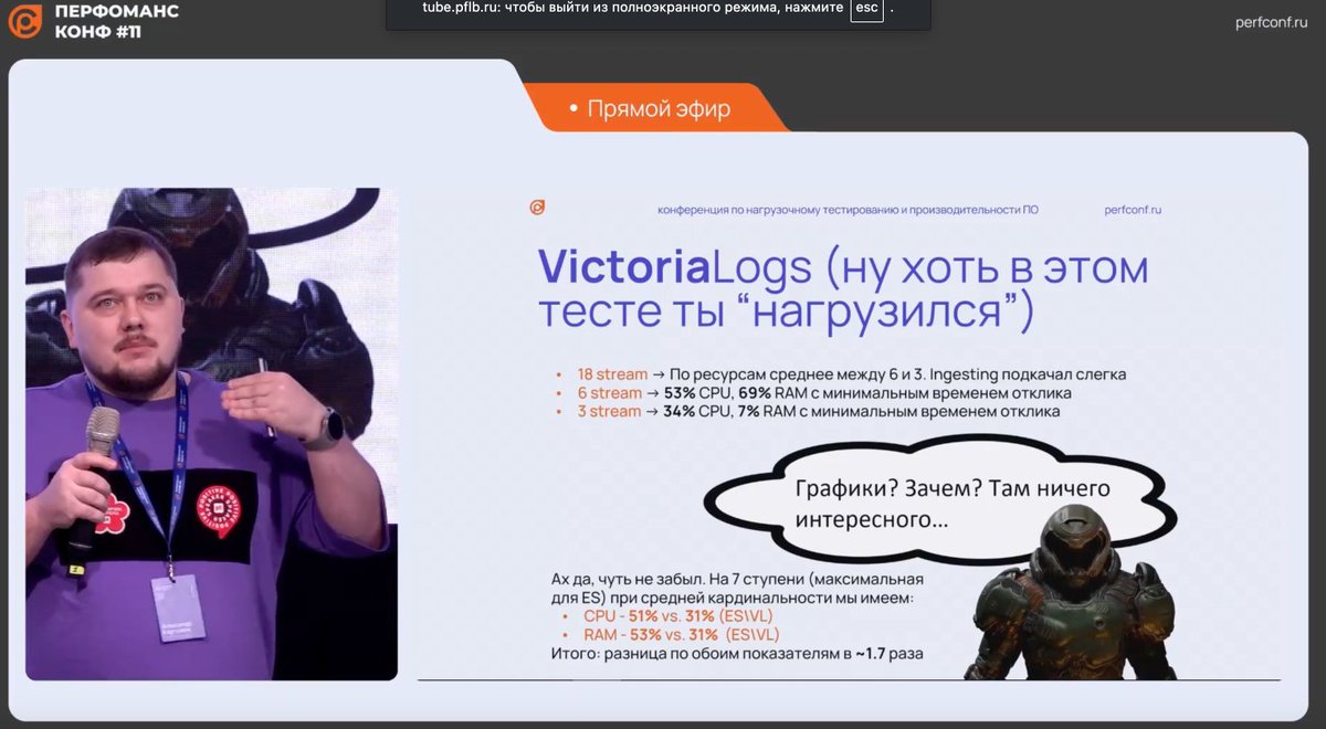 DevopsForLove's tweet image. Очень добротный доклад на тему &quot;Логи под нагрузкой как выбрать хранилище и не пожалеть — разбираем ELK, Loki и VictoriaLogs&quot;

tube.pflb.ru/w/j4Tzu3pJw54s…

#devopsforlove #perfconf #performanceconf #monitoring