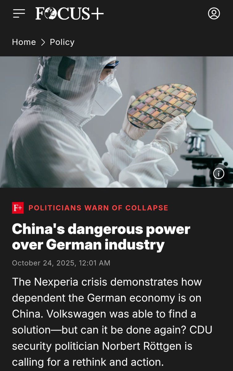 When you export to others, say: "We are Exportweltmeister! Rejoice! That is proof of how our genius, of how hard-working we are! What a gift to the world! They should be thankful! We're their economic engine!" 

When others export to you, say: 👇focusplus.de/politik/chip-k…
