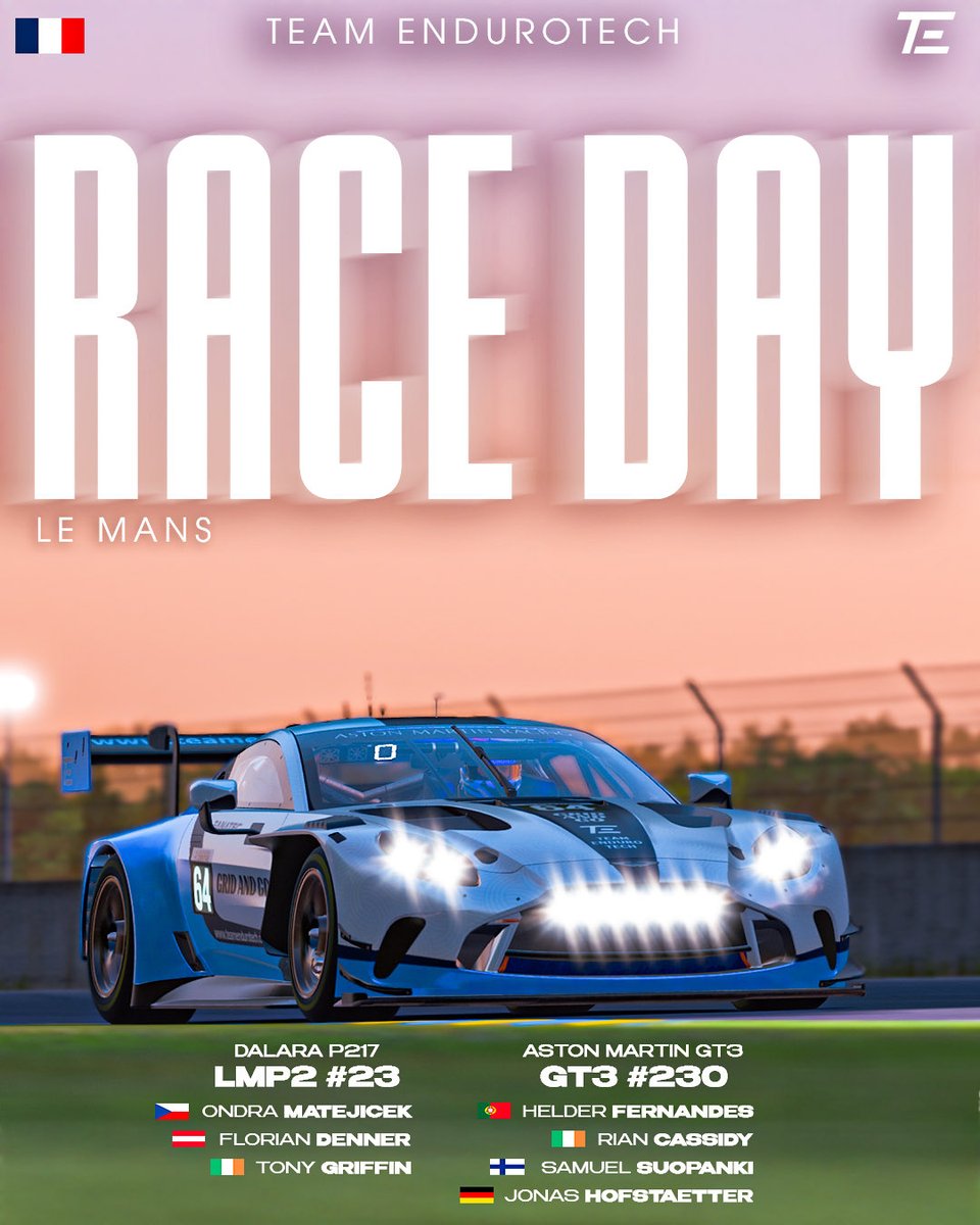 RACE DAY - Le Mans 24H 🍋

We hit the track ready to tackle one of the most famous 24H events. With a strong set of drivers out in both teams we look forward to seeing what they can achieve. 

With a few debutants out there we hope to see them strive in our blue colours 💙