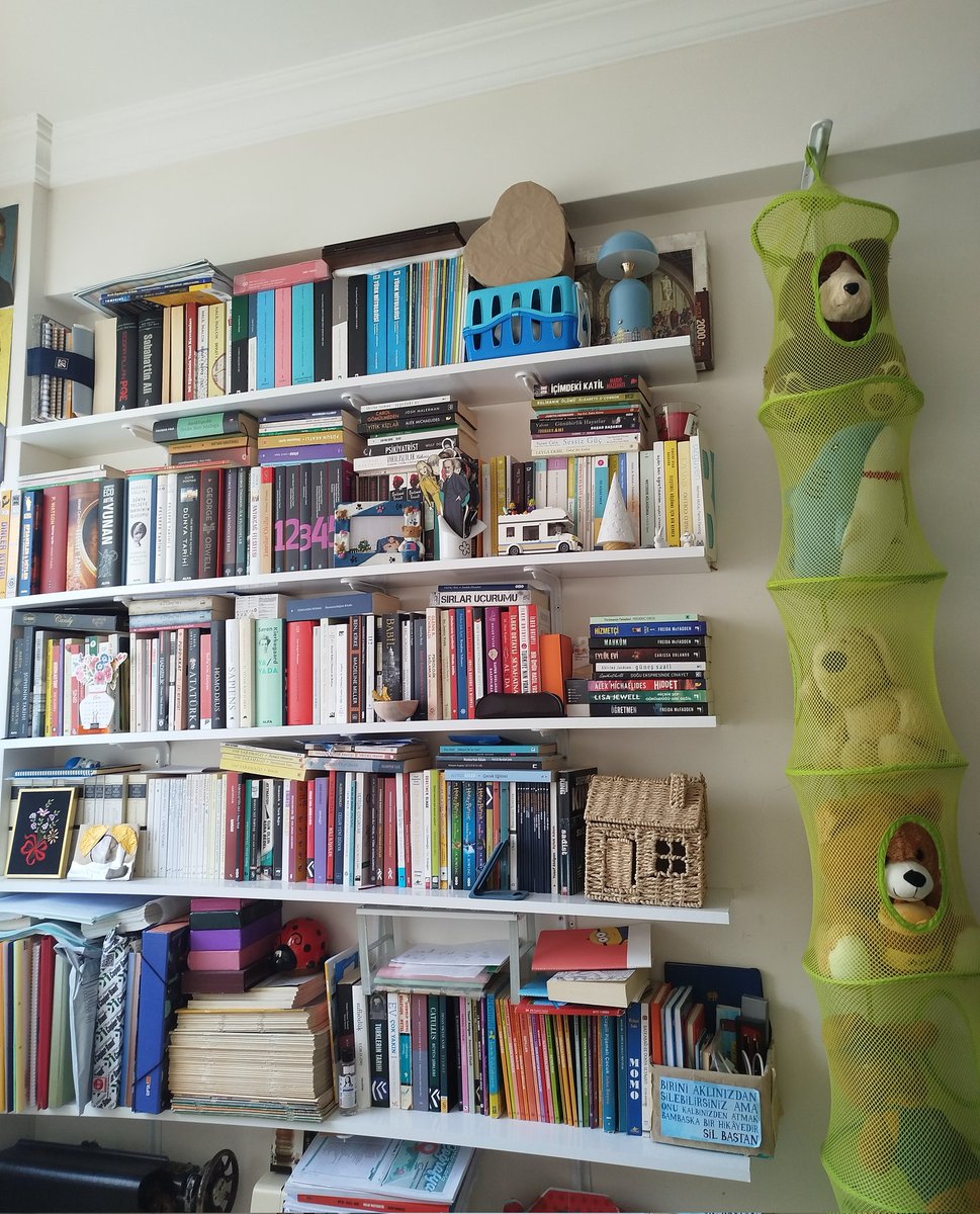Herkesin Ikea kitaplığın yanında benim gariban kitaplığım.