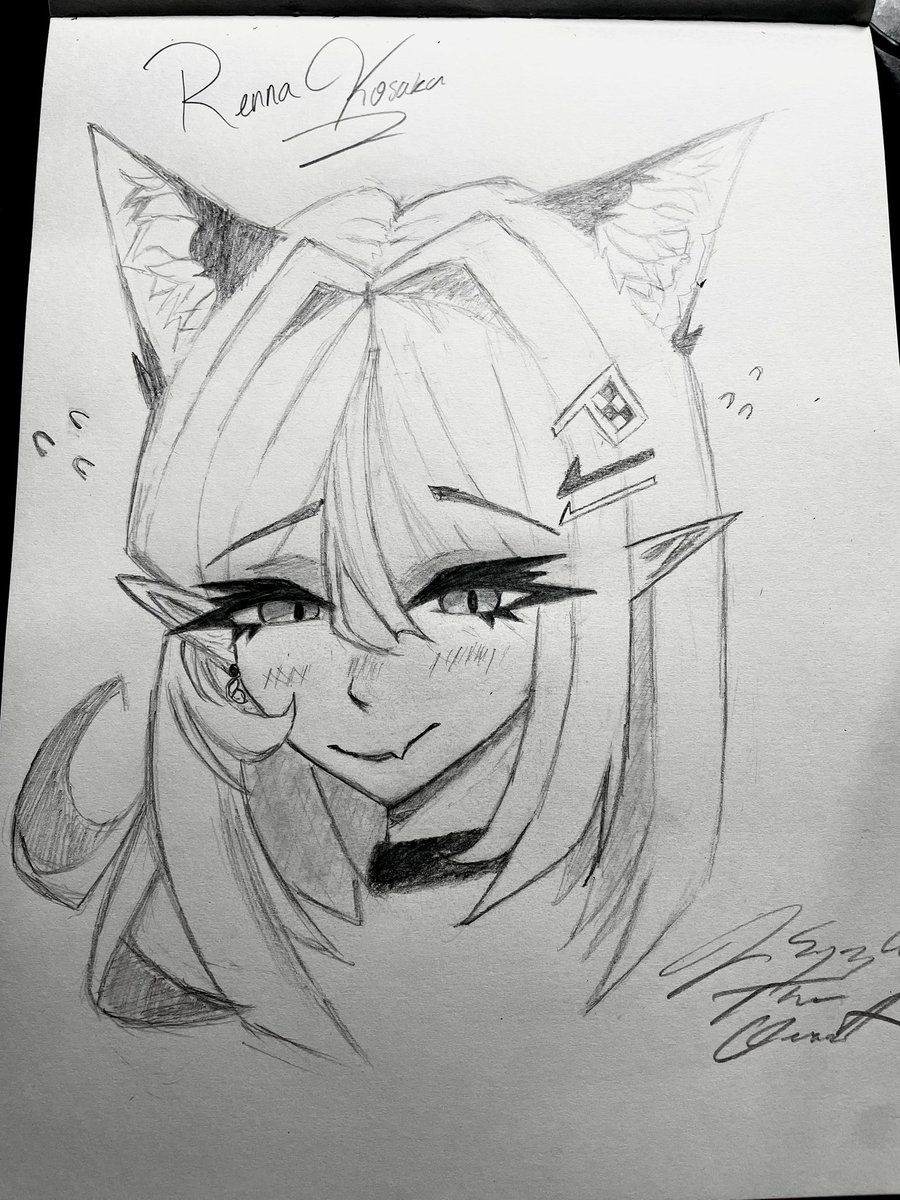 Couldn’t sleep so I did some art practice 🤣I’m so happy to see so much art progress 🥹

I decided to draw <a href="/RennaKosaka/">Renna Kosaka 🕶️🦊 Fox-Elf Vtuber</a> ✨

#RennaArt