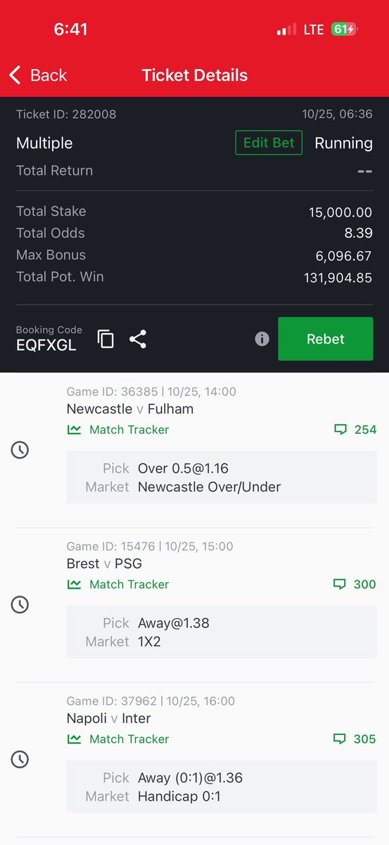 Today’s Game💯✅ 👇🏻

8TRJ7U &gt;&gt;&gt; 7 ODDS 

EQFXGL &gt;&gt;&gt; 8 ODDS 

𝐆𝐎𝐎𝐃 𝐋𝐔𝐂𝐊 𝐅𝐀𝐌  💪🎉🥂
👍👍👍👍👍