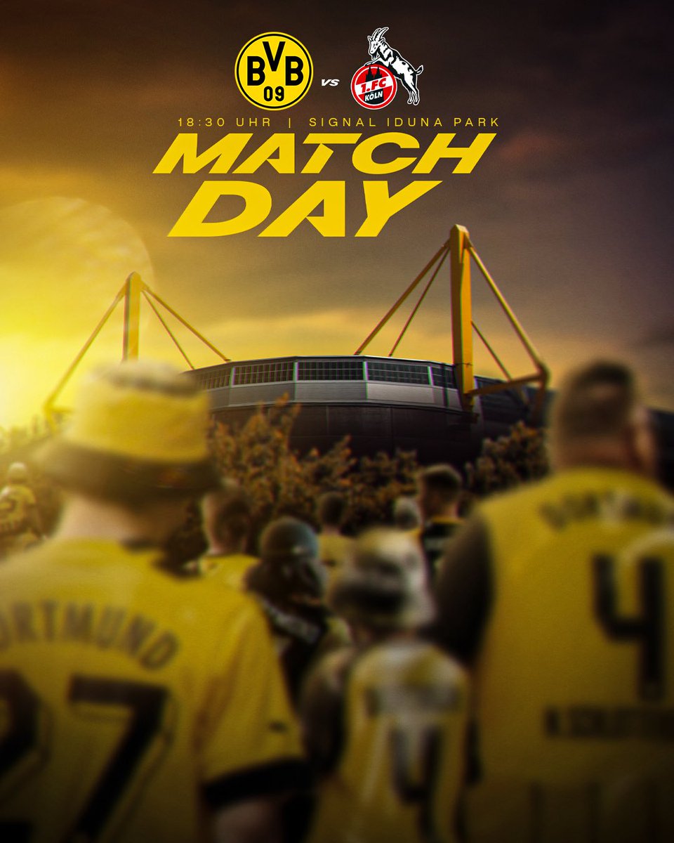 MATCHDAY! 😍

Der Effzeh gastiert beim BVB! 👋

🆚 <a href="/fckoeln/">1. FC Köln</a> 
⏰ 18:30 Uhr
🍿 <a href="/SkySportDE/">Sky Sport</a> 
#️⃣ #BVBKOE