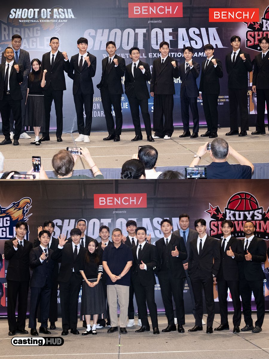 benchtm's tweet image. The Rising Eagles have landed! Here’s what went down at today’s #BENCHShootOfAsia Press Conference with Team Korea — all set for tomorrow’s showdown at the SM Mall of Asia Arena!
Catch them in action tomorrow at the SM Mall of Asia Arena as they face off against Team Philippines…