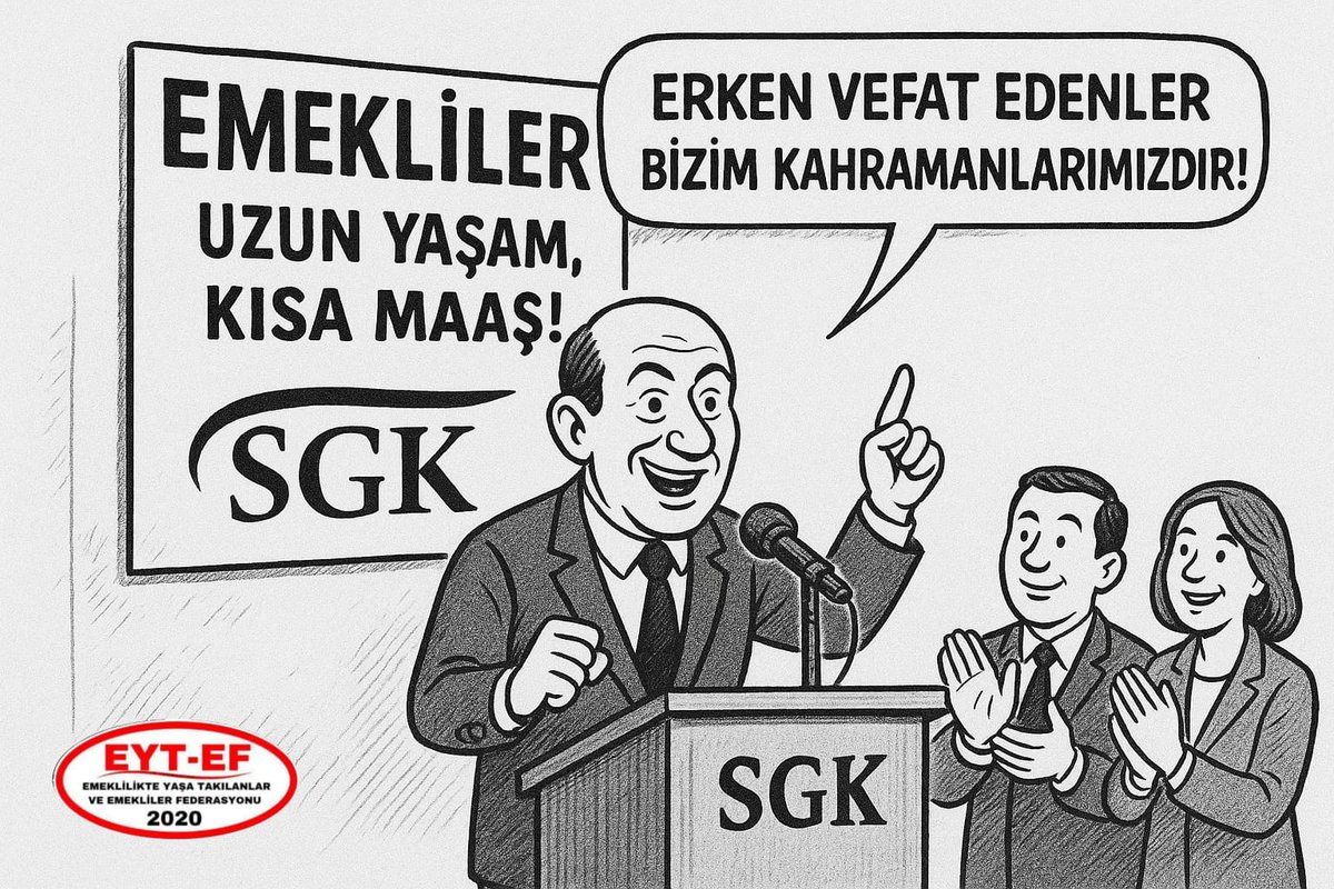 <a href="/ArzuLastikci/">EYT & EF Arzu LASTİKCİ</a> <a href="/RTErdogan/">Recep Tayyip Erdoğan</a> <a href="/isikhanvedat/">Prof. Dr. Vedat Işıkhan</a> <a href="/sgksosyalmedya/">SGK</a> <a href="/_cevdetyilmaz/">Cevdet Yılmaz</a> <a href="/erbakanfatih/">Dr. Fatih Erbakan</a> <a href="/eczozgurozel/">Özgür Özel</a> <a href="/EytEmeklilerFed/">EYT VE EMEKLİLER FEDERASYONU</a> <a href="/EYT_ED/">EYT VE EMEKLİLER DERNEĞİ</a> <a href="/alibabacan/">Ali Babacan</a> <a href="/mahmutarikansp/">Mahmut Arıkan</a> <a href="/GelecekPartiTR/">Gelecek Partisi</a> <a href="/MHP_Bilgi/">MHP</a> <a href="/iyiparti/">İYİ Parti</a> EMEKLİ
👇
#inadınaYaşıyorEmekli

Göreviniz kaç yıl yaşadığımızı hesaplamak değil,
Yaşanan yılları insani kılmaktır.

Sefalete rağmen,
İnadına direnip yaşayan #Emekli

Sandıkta da tarihte de bu saygısızlığı Unutmayacak!

#inadına5000veKısmi
<a href="/RTErdogan/">Recep Tayyip Erdoğan</a>
<a href="/isikhanvedat/">Prof. Dr. Vedat Işıkhan</a>
<a href="/sgksosyalmedya/">SGK</a>