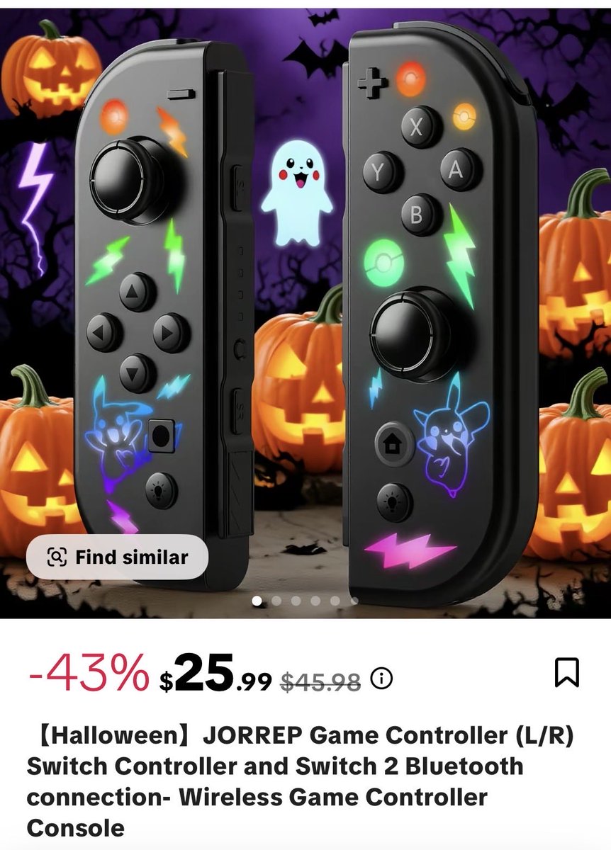 awesomettownmom's tweet image. tiktok.com/t/ZTHvV6KNhHBy…

Level up your Halloween gaming with these spooky Bluetooth controllers for Switch &amp;amp; Switch 2! Glowing graphics, wireless play, and ghoulish fun—just $25.99 with free shipping. Play in style this season!
#gamingaccessories #gamecontroller #controller…