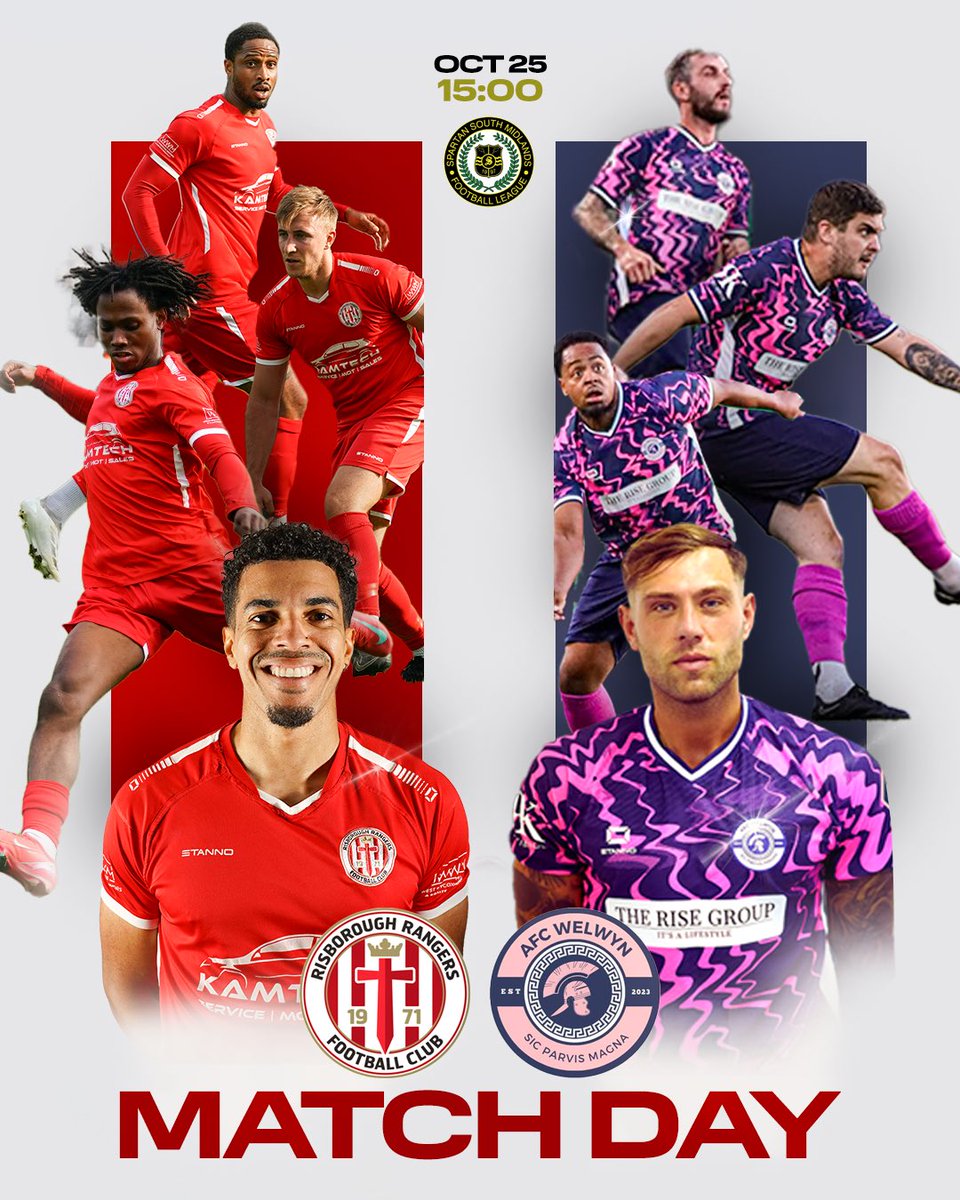 🔴 MATCHDAY 
⏰ 15:00pm
🆚 <a href="/AFC_Welwyn/">AFC Welwyn</a> 
🏆 <a href="/SSMFLOfficial/">Spartan South Midlands Football League Official</a> 
📍 The KAMTECH stadium

We welcome AFC Welwyn to the KAMTECH today in a big clash, as we look to bounce back from Tuesday night’s league defeat. Come on you reds. 🔴✊🏼

#uptheris