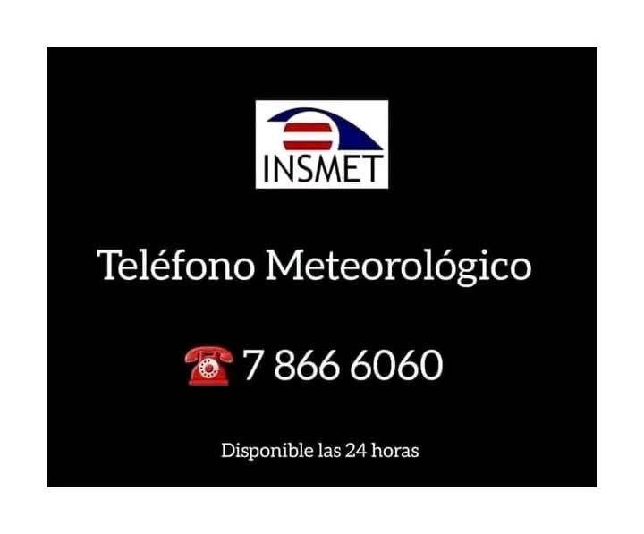 📢🌀🇨🇺Ante el peligro que representa para #Cuba la #tormentatropical #Melissa 

☎️📞Manténgase informado por el teléfono Meteorológico  ☎️ 7 866 6060

#AlertasYPreparados
#PrevenirSalvaVidas
#PrevenirEsVivir
#PrevenirParaProteger 
<a href="/InsmetC/">INSMET Cuba (METEOROLOGÍA)</a> <a href="/INSMET_CMP_CMG/">Centro Meteorológico de Camagüey_Cuba</a> 
<a href="/YaimyrB/">Yaimyr Victoria Basulto</a> <a href="/Pedro_ACM/">Pedro Cruz Moiset</a>