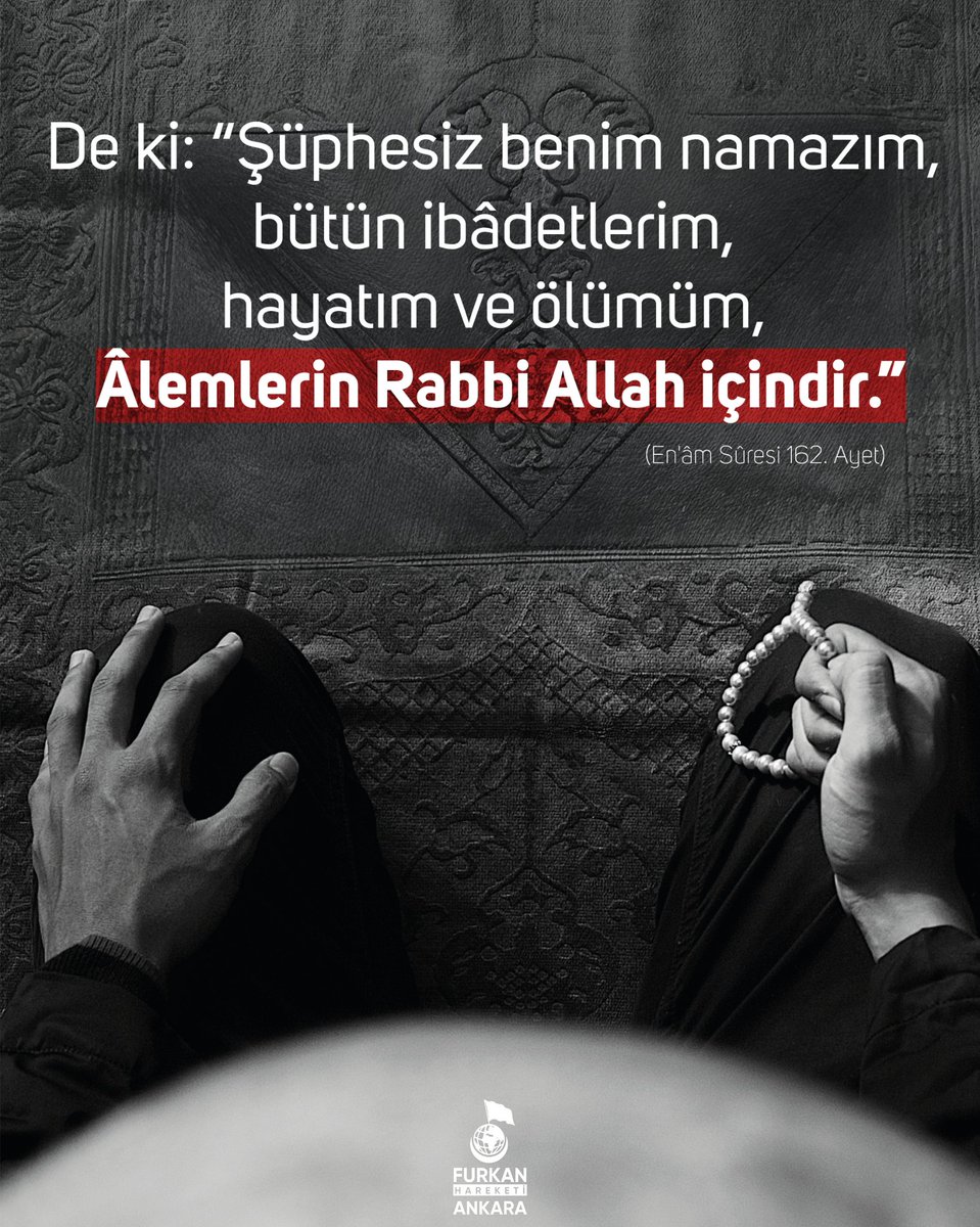 De ki: "Şüphesiz benim namazım, bütün ibâdetlerim, hayatım ve ölümüm, Âlemlerin Rabbi Allah içindir."
(En'am - 162)

#Allah
#hayat
#ölüm