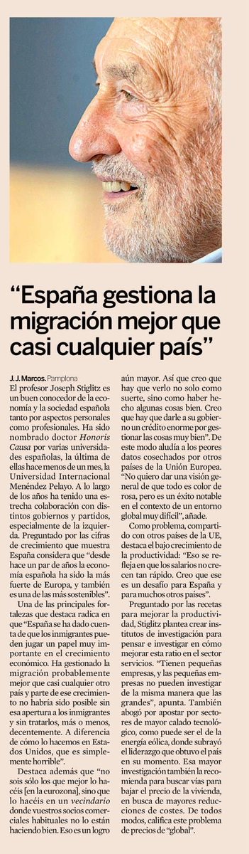 SaizElma's tweet image. Premio Nobel de Economía 2021. Joseph Stiglitz.