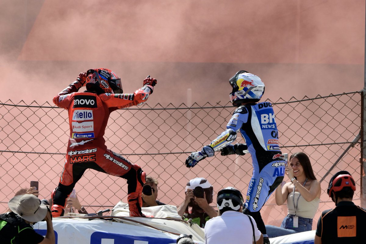 matoxley's tweet photo. History! The 77th year of #MotoGP and this is the first time brothers have finished 1st and 2nd in the world championship. Congrats to the  Márquez family 😎😬 https://t.co/pe3BRL97GK